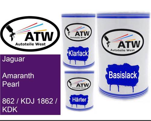 Jaguar, Amaranth Pearl, 862 / KDJ 1862 / KDK: 500ml Lackdose + 500ml Klarlack + 250ml Härter - Set, von ATW Autoteile West.
